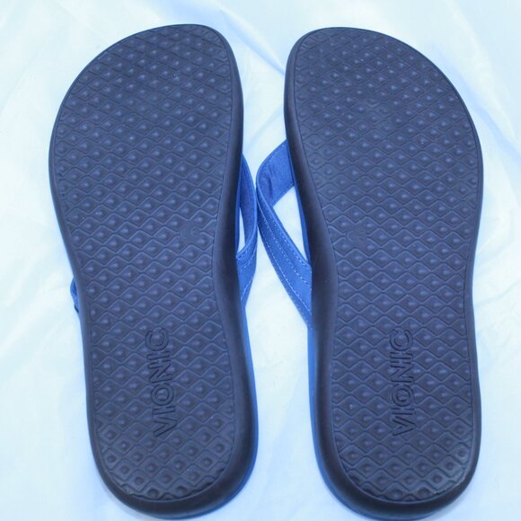 VIONIC Size 10 Blue Gray PATTY Comfort Arch Support Flip Flop Thong Sandals - Picture 5 of 11